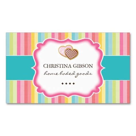 Whimsical Cookies Business Cards Zazzle Bakery Business Cards