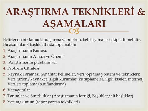 Ppt Ara Tirma Y Ntem Ve Tekn Kler Powerpoint Presentation Free