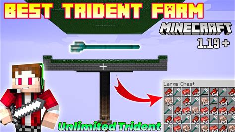 Best Trident Farm Minecraft Pe Bedrock Drowned Farm Hindi