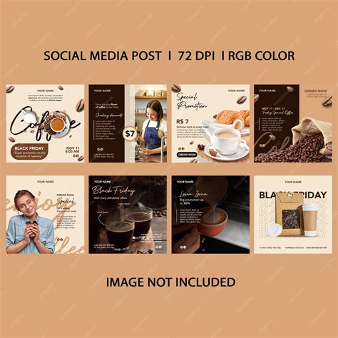 Premium PSD | Black Friday Coffee Instagram Post Templates