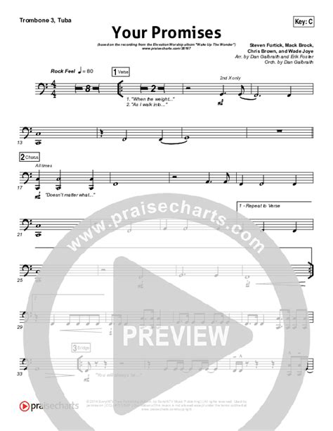 Your Promises Trombone Tuba Sheet Music PDF Elevation Worship