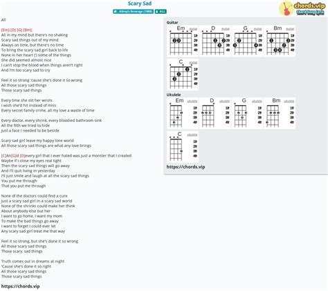 Chord: Scary Sad - tab, song lyric, sheet, guitar, ukulele | chords.vip