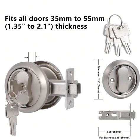 Stainless Steel Double-tongue Lock, Invisible Door Lock For Sliding