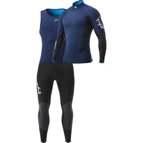 Zhik Mens Microfleece V 1mm Neoprene Top Long John Wetsuit Combi Set