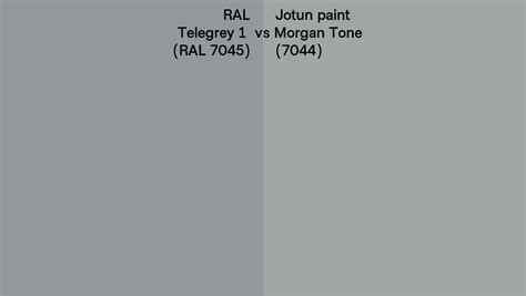 RAL Telegrey 1 RAL 7045 Vs Jotun Paint Morgan Tone 7044 Side By