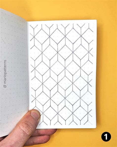 Geometric Pattern On Dotted Paper Zen Doodle Inspiration Zen Doodle