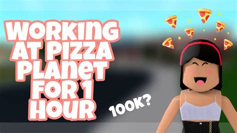 Working At Pizza Planet For Hour Roblox Bloxburg Youtube