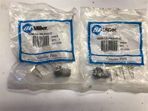 2 Pack Plug Connector Pins 079878 Fit Miller Genuine Mig Spool Gun