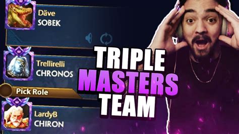 The Triple Masters Team Returns Grandmasters Ranked Joust Smite Youtube