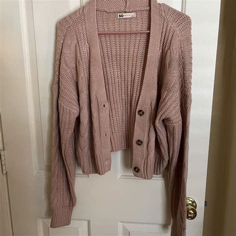 Pink Cardigan Only Worn Once Depop