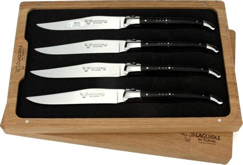 Laguiole En Aubrac Er Set Steakmesser Frankreich Griff Ebenholz