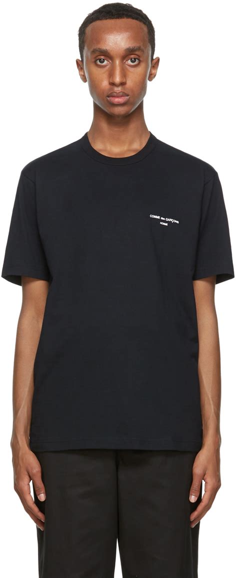 Comme Des Garçons Homme Black Logo T Shirt Comme Des Garcons Homme