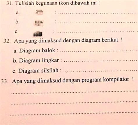 SOLVED Tik Ada Yang Tau Plisss 3 Tulislah Kegunaan Ikon Dibawah Ini B