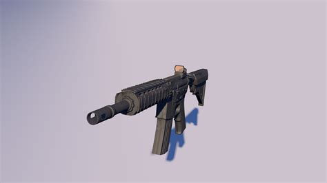 M4a4 3d Model 10 Obj Fbx 3ds Free3d