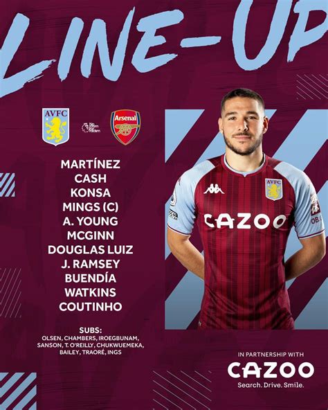 Lineup v Arsenal : r/avfc