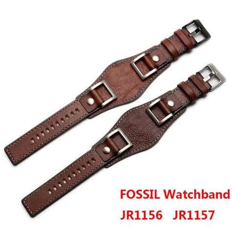 New Design For Fossil Jr1401 Jr1156 Jr1157 24mm Luxurious Genuine Leather Strap Tray Gato