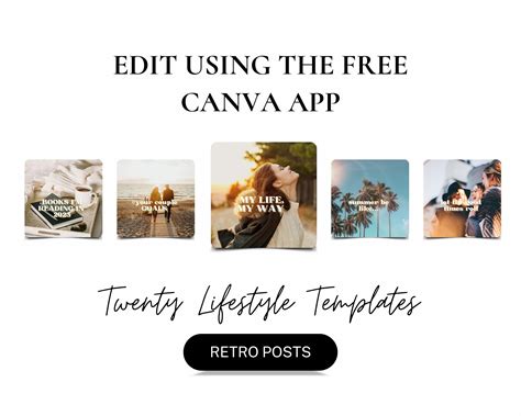 Retro Instagram Templates Quotes Canva Instagram Posts Beauty Instagram