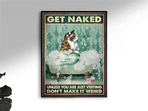 Amazon Retro Metal Tin Sign X Inches Get Naked Unless You Are