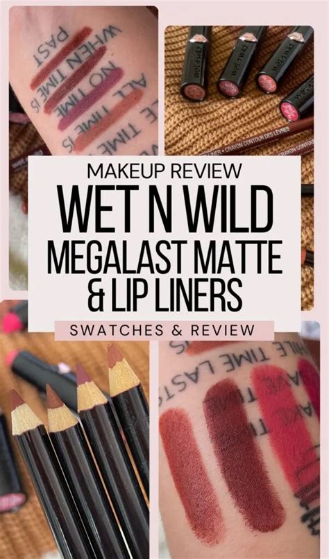 Wet N Wild Megalast Matte Lipsticks Swatches Coloricon Lip Liners Review