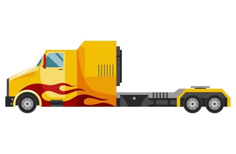 Semi Truck Trucks Oder Delivery Trailers Oder Cargo Trukc Clolorful Auf