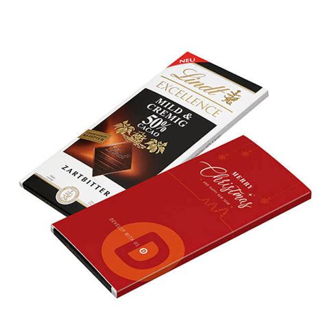 Tablette de chocolat publicitaire Excellence Lindt Sprüngli Cadoétik