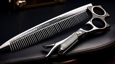 Premium AI Image | A photo of hair salon scissors and a comb ...