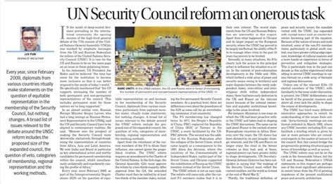 Upsc Civil Services Exam On Twitter UN Security Council Reform An