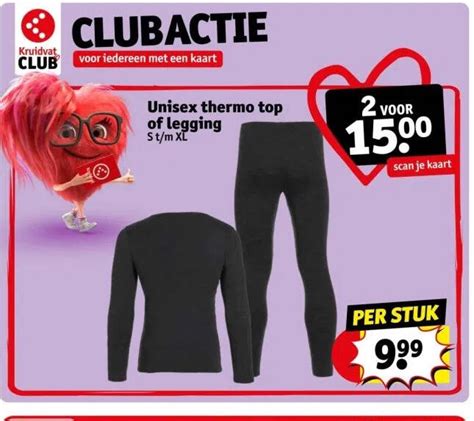 Unisex Thermo Top Of Legging Aanbieding Bij Kruidvat