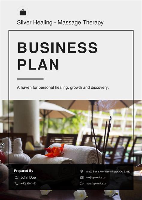 Massage Therapy Business Plan Example By Upmetrics Issuu