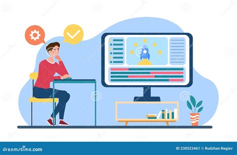 Profession of Graphic Animator Stock Vector - Illustration of screen ...