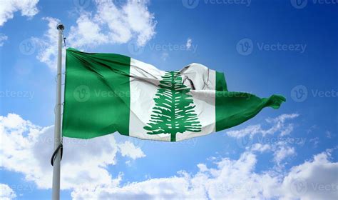 Norfolk Island flag - realistic waving fabric flag. 9401167 Stock Photo at Vecteezy