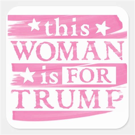 Pro Trump This Woman Is For Trump Pink Stickers