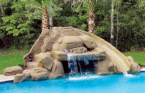 Swimming Pool Rock Slides Photos│ Blue Haven Pools