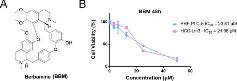 A Chemical Structures Of Berbamine BBM B Antiproliferative