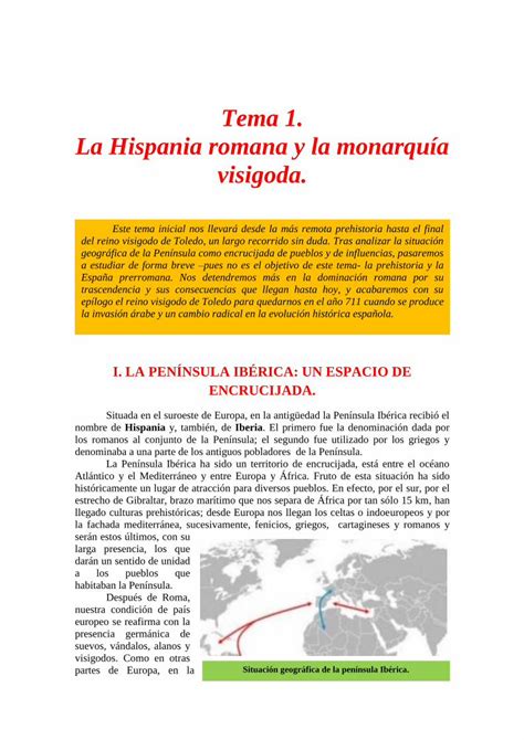 PDF Tema 1 La Hispania romana y la monarquía visigoda época