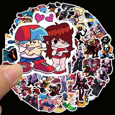 Friday Night Funkin Stickers 50pcs Boyfriend Girlfriend Cuotas Sin Interés