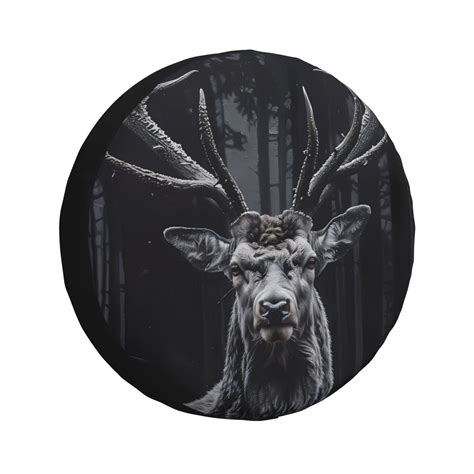 Salouo Majestic Forest Stag Print Spare Tire Cover 14 17 Inch Spare