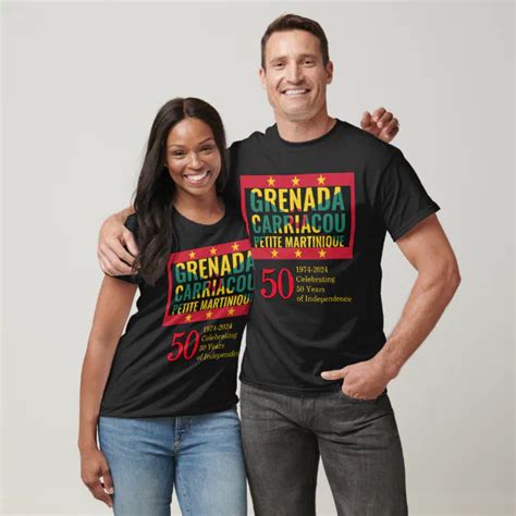 2024 Grenada 50th Anniversary Independence T Shirt Zazzle