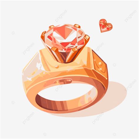 Engagement Ring Sticker Clipart Cartoon Wedding Ring With Diamond