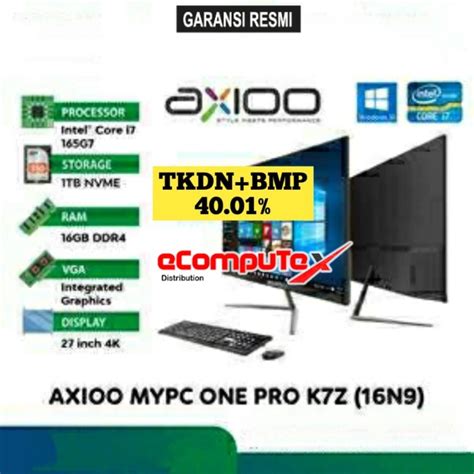 PC AIO AXIOO MYPC ONE PRO K7Z 16N9 I7 RAM 16GB TKDN GARANSI RESMI