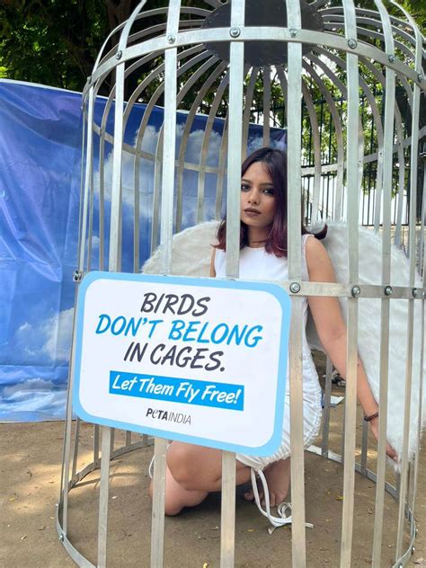 Caged ‘Bird’ Urges Hyderabad Residents to Let Birds Fly Free - Blog - PETA India