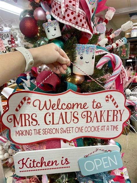 Mrs Claus Christmas Bakery Openclosed Wood Sign Small Christmas