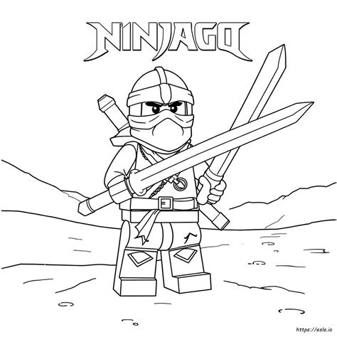 Ninjago Zane Para Colorir
