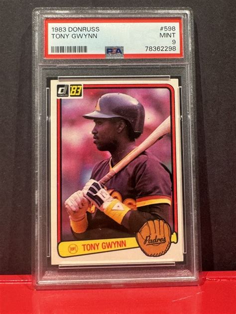 1983 Donruss Tony Gwynn Rookie Rc 598 Psa 9 Mint Hof San Diego Padres