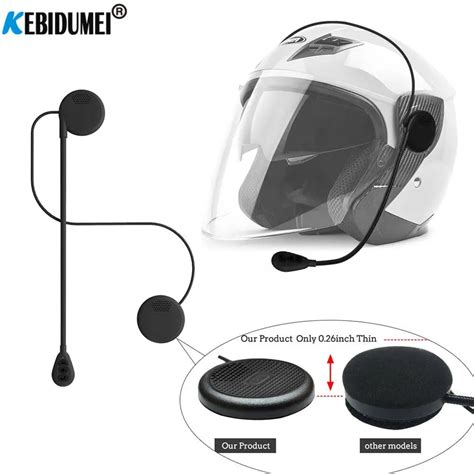 Kebidumei Moto Capacete Fone De Ouvido Bluetooth 5 0 Ultra Fino Da