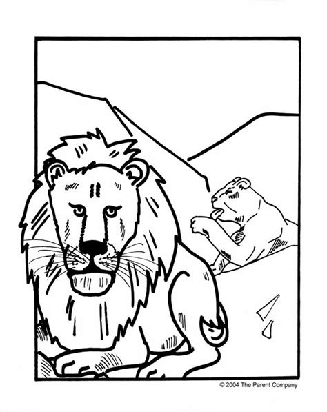 Daniel And The Lions Den Coloring Pages Coloring Home