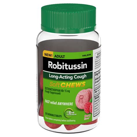 robitussin soft chews long acting cough relief shop cough cold