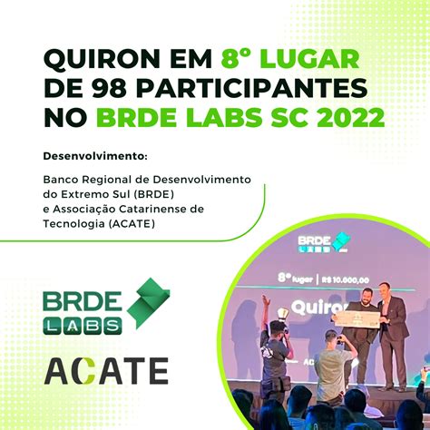 Entre As Melhores Do Programa Quiron Recebe R Mil Do Brde Labs