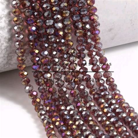 Jual Manik Manik Kristal Ceko Bening 4 6 8 Mm Beads Cristal Ceko Bahan