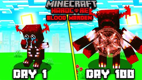 I Survived Days As A Corrupted Blood Warden In Hardcore Minecraft